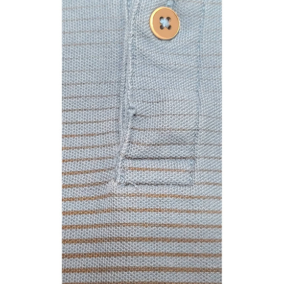 Fratini men's blue stripped polo size large - Picture 3 of 7